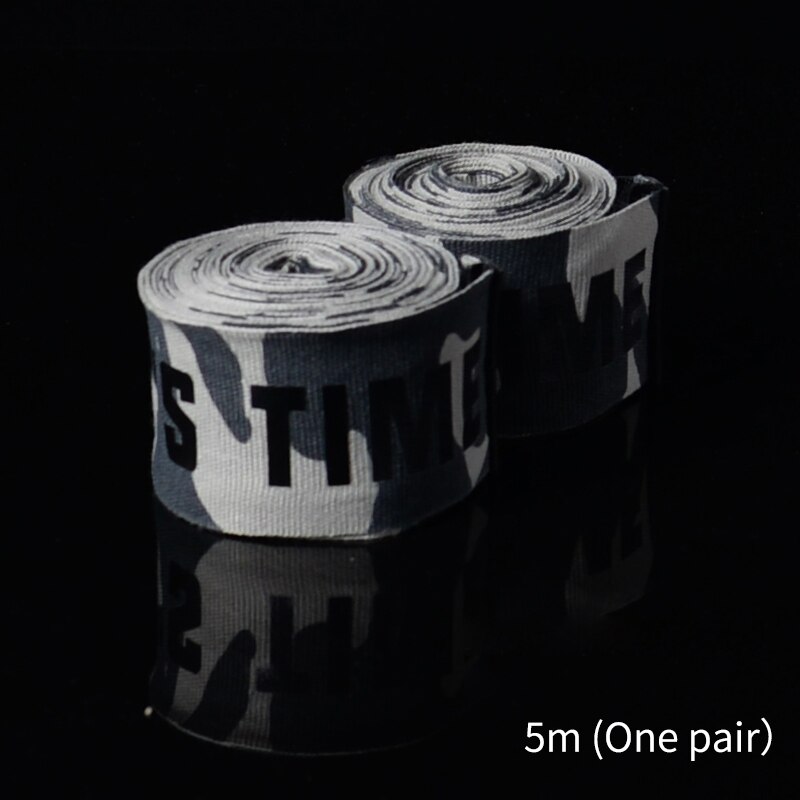 1 par boxning hand wraps bandage knytnäve innerhandskar muay thai par 3m/5m: Svart