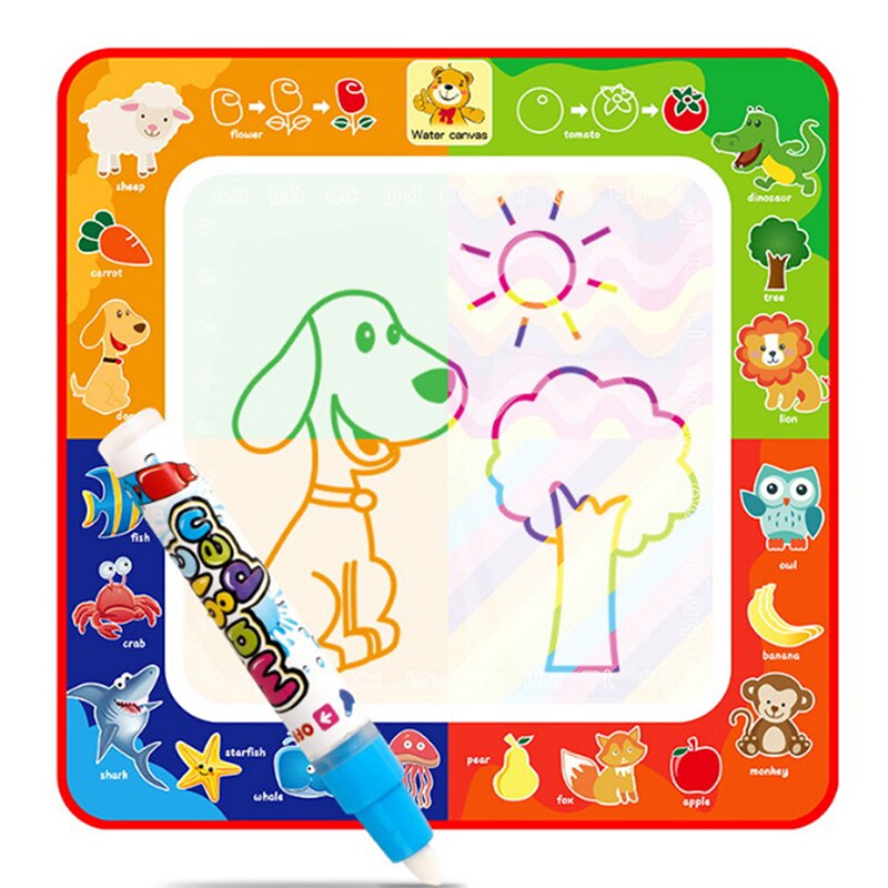 Animal Themes Rainbow Water Drawing Painting Writing Mat Board Magic Pen Coloring Books Xmas for Kids