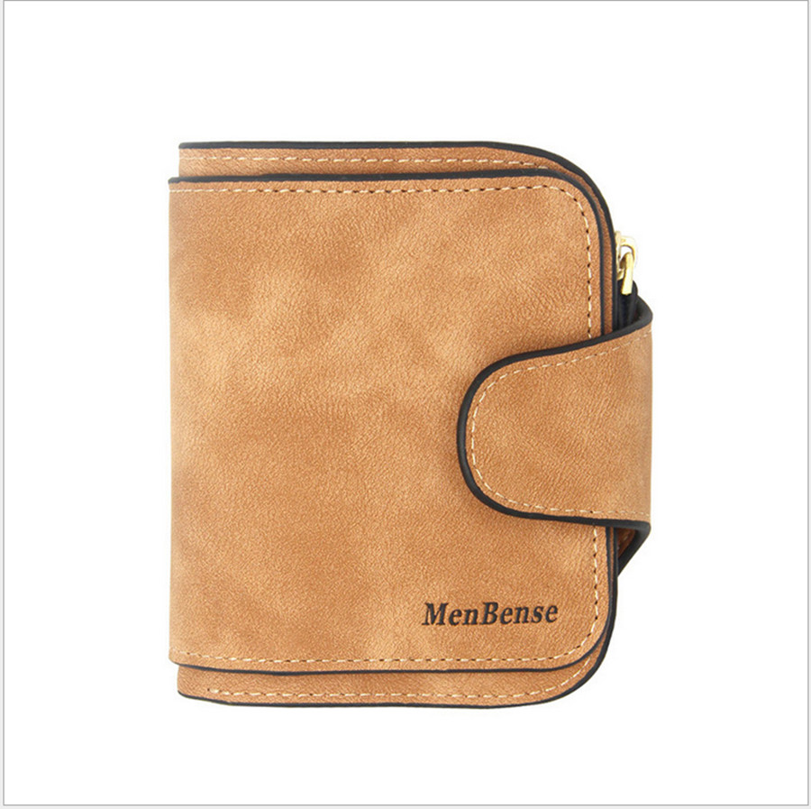 nouvelle portefeuille femmes court en cuir givré grande capacité pochette portefeuille femmes
