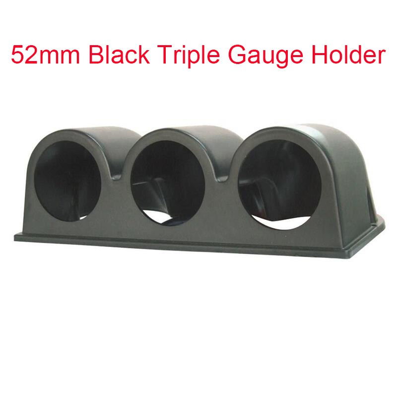 Tacómetro Digital LCD de 2 pulgadas, medidor de 52mm de rpm para agua, aceite, temperatura, voltios, medidor de presión de aceite, 7 colores: Triple Gauge Holder