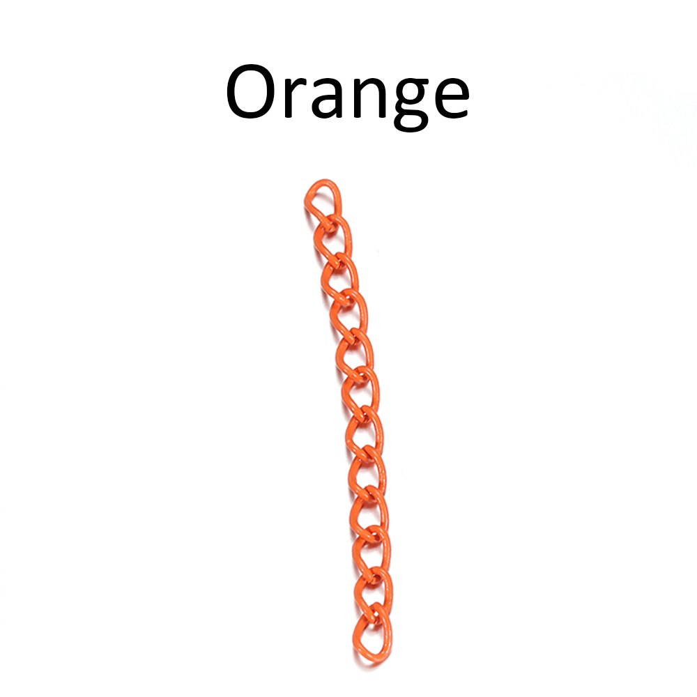 30 stücke 4,5 cm Bunte Halskette Verlängerung Kette Groß Armband Erweiterte Ketten Schwanz Extender Für DIY Schmuck Machen Lieferungen: Orange