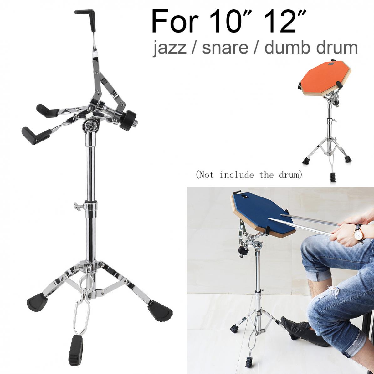 High Full Metal Adjustment Foldable Floor Drum Stand Holder for 10 12 Inch Jazz Snare Dumb Drum