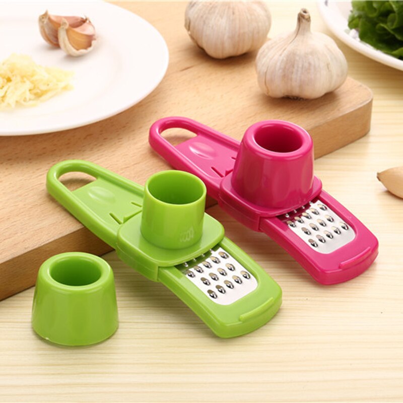 Stainless Steel PP Garlic Presses Ginger Cutter Plastic Grinding Tool Kitchen Ginger Grater Grinder Kitchen Fruit Vegetable Tool