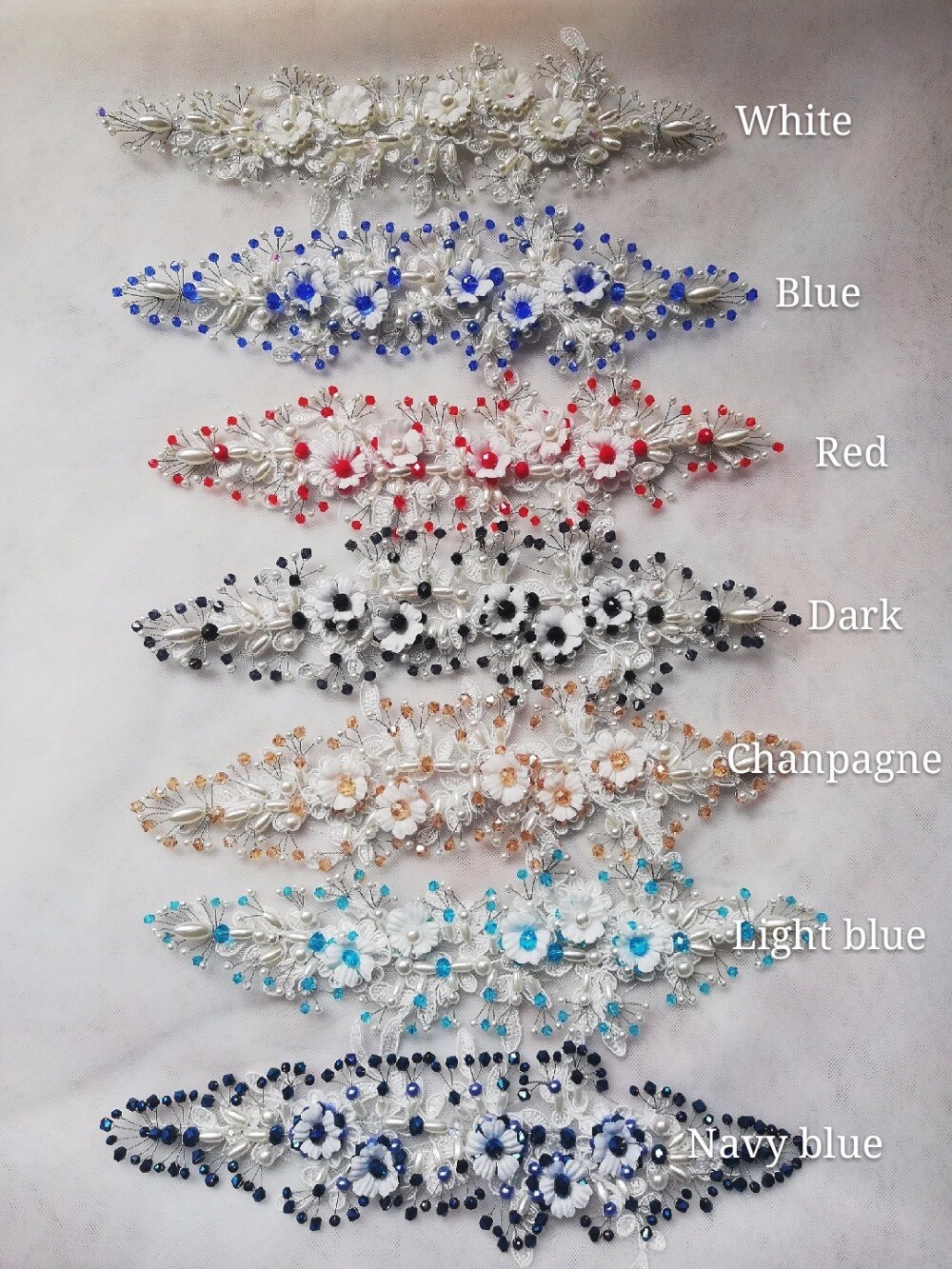 Aankomen 2 m Cut Edge Kam navy blauw/Rood/blac Lange Bridal Veils Cut Edge Wit Een layer Kant kralen parels Wedding Veils