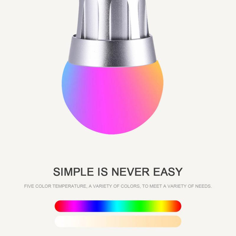 RGBW Smart WIFI Led Light Bulb 7W E27 B22 E14 Smart Home Bluetooth Lamp Color Compatible With Alexa Google Home