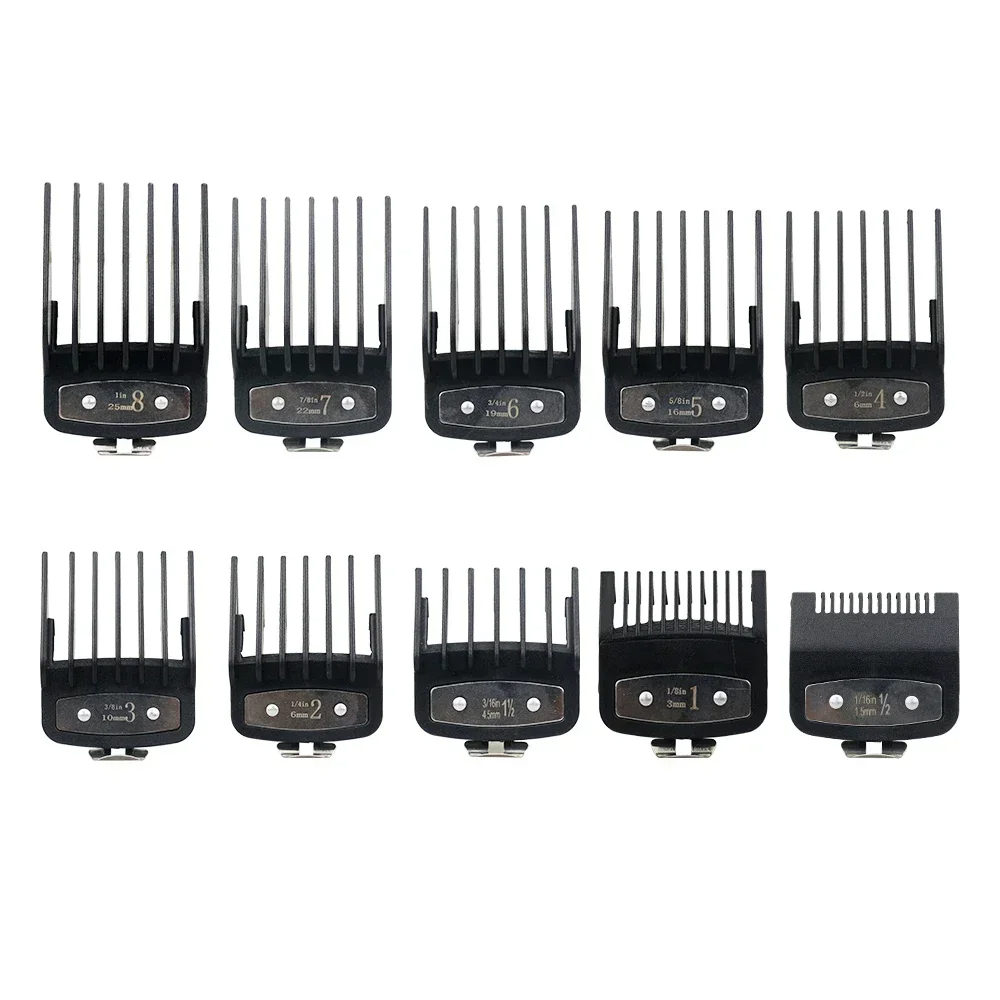 Peine guía de límite para cortadora de pelo , peine guía Universal para peluquero, herramienta de corte de pelo, peines de límite, 8/10 Uds.: Blanco