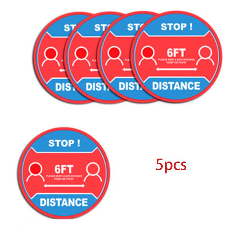 Klistermærker til social distancering gulvskilt sikkerhed opretholder 6 fod afstand klistermærke til supermarked skole hospital metro: B
