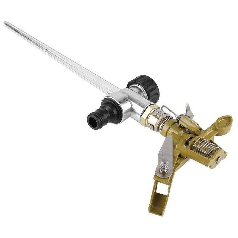 Arroseur à pulsations en métal, Rotation de 360 degrés, pour pelouse avec pic, système d&#39;irrigation du jardin, 4 pièces