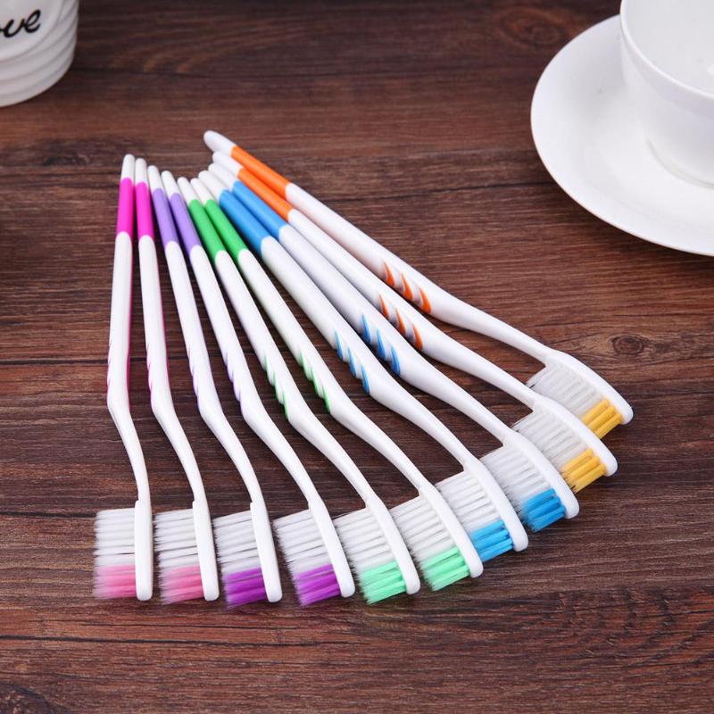 10pcs Double Ultra Soft Toothbrush Bamboo Charcoal Nano Brush Dental Personal Care Teeth Brushes