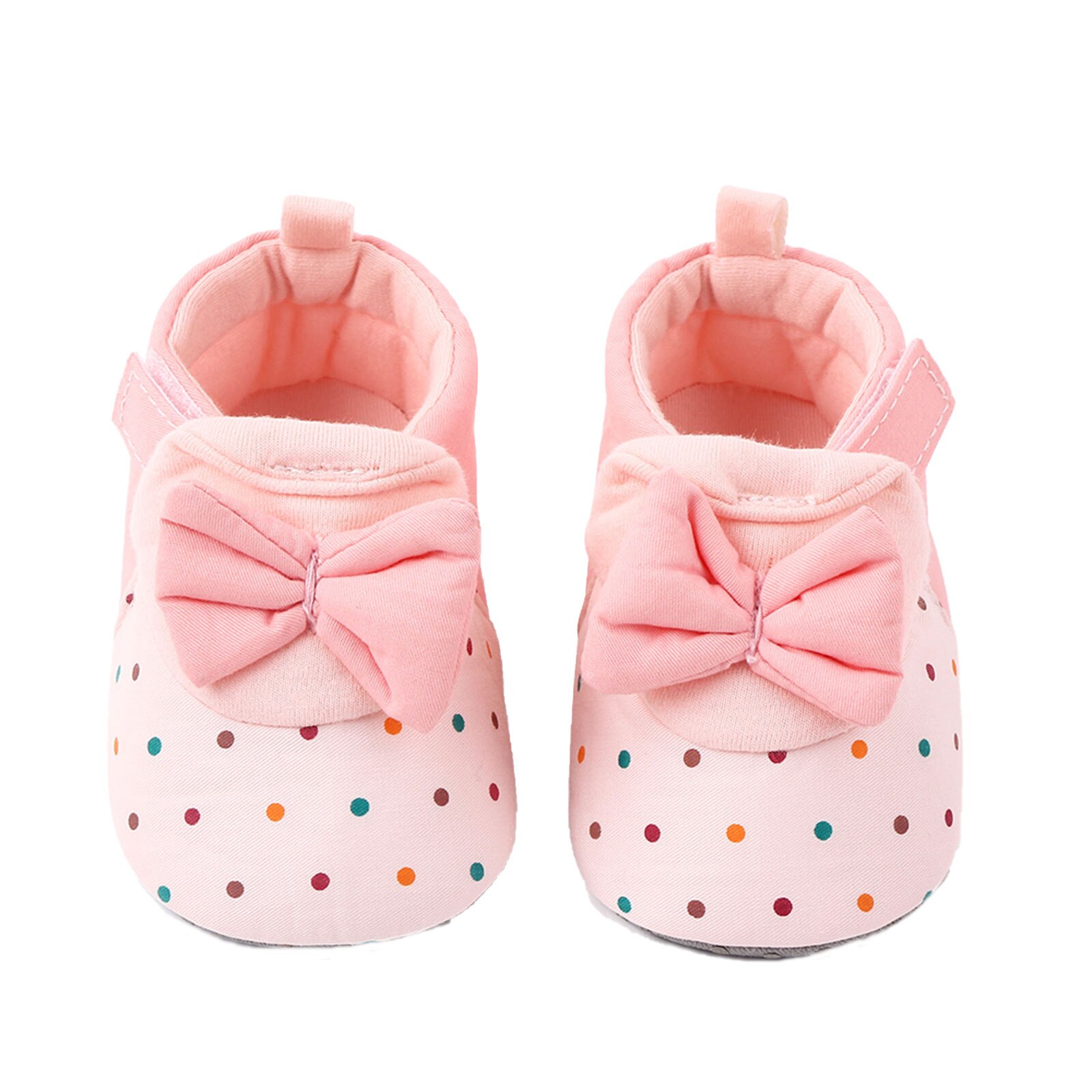 Nyfødte baby baby sko, anti-slip bowknot bomuld sko prewalker bløde sål sko til baby piger solid første vandrere prinsesse: B / 0-6 måneder