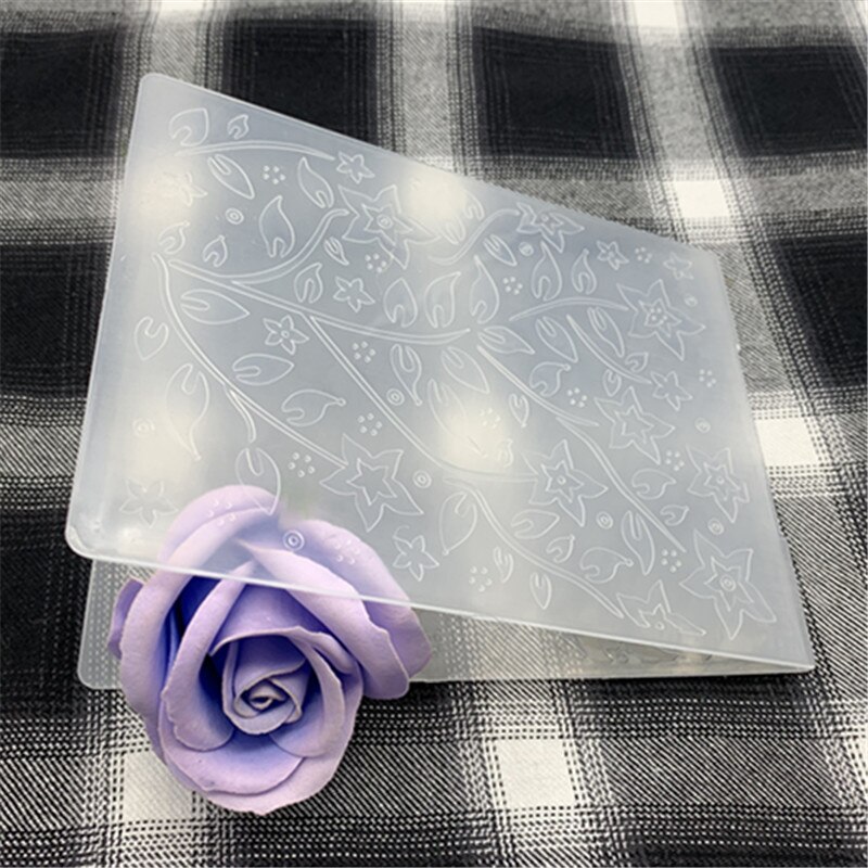 Pasta de plástico em relevo com estrela de cinco pontas, diy, modelo de papel para álbum de recortes, decoração de cartão