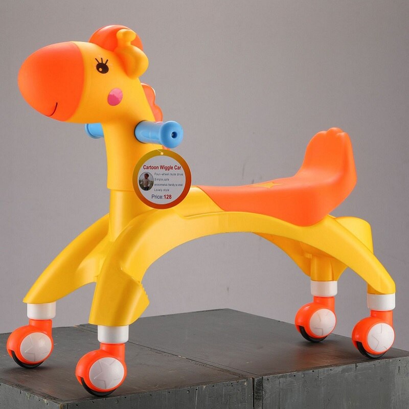 Bicicleta de equilibrio de dibujos animados para bebés y niños pequeños, juguete para aprender a caminar por primera persona