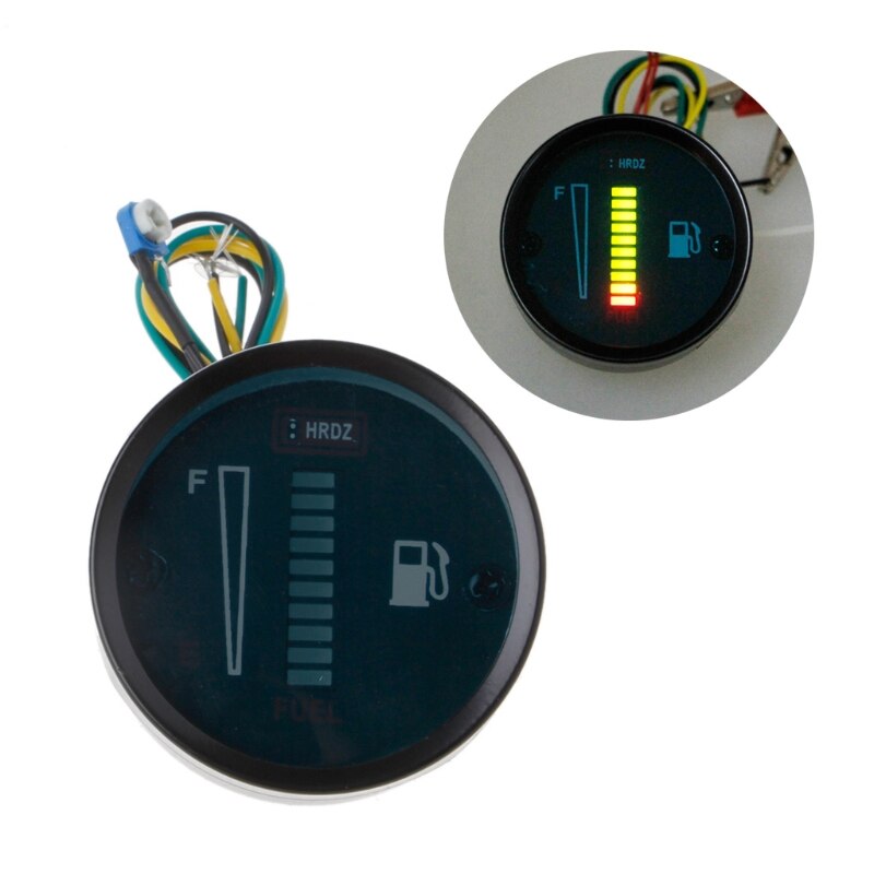 2&quot; 52mm Universal Car Motorcycle Fuel Level Meter Gauge 8 LED Light Display 12V: GN