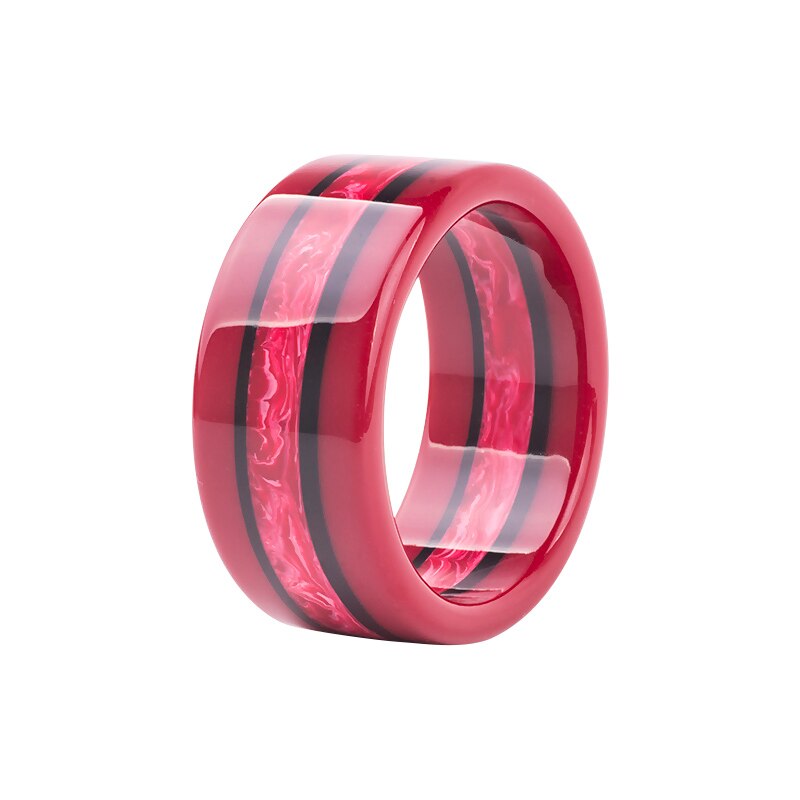 GuanLong nouvelle résine artisanat bracelet Bracelets Puseiras pour dames haute rue spectacle bijoux: Red