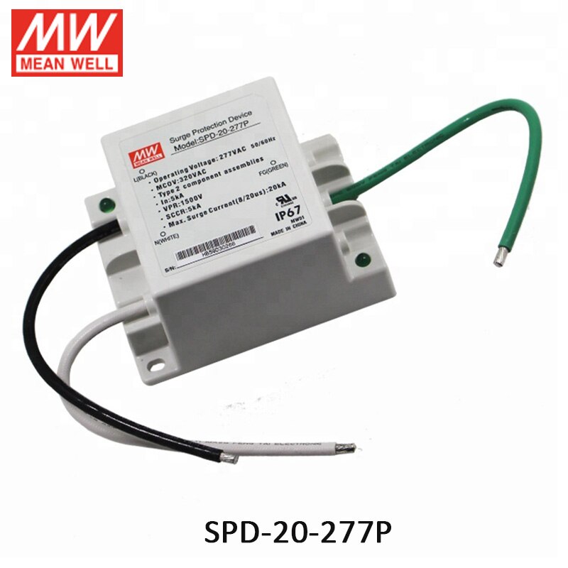 MEAN WELL SPD-20-277P 20kA LED Driver Surge Protection Device Waterproof IP67