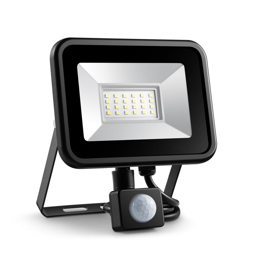 Eslas Led Floodlight 10W 20W Outdoor Spotlight With Motion Sensor AC 220V Waterproof IP65 LED PIR Reflector Projector for Garden: 20W