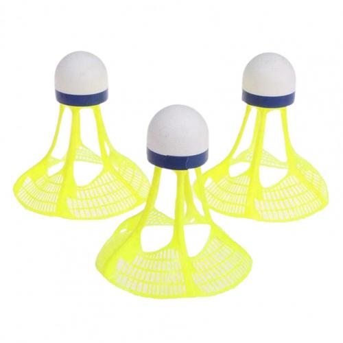 3Pcs Winddicht Plastic Nylon Badminton Ballen Volwassen Student Gym Fitness Tools Sport Training Indoor Outdoor Shuttles: YELLOW