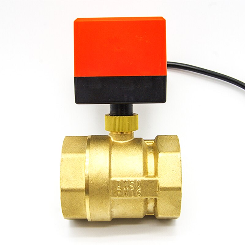 1/2" 3/4" 1" 2" Motorized Ball Valve 220V 12V 24V 3-Wire 2 Point Control Brass Electric Ball Valve