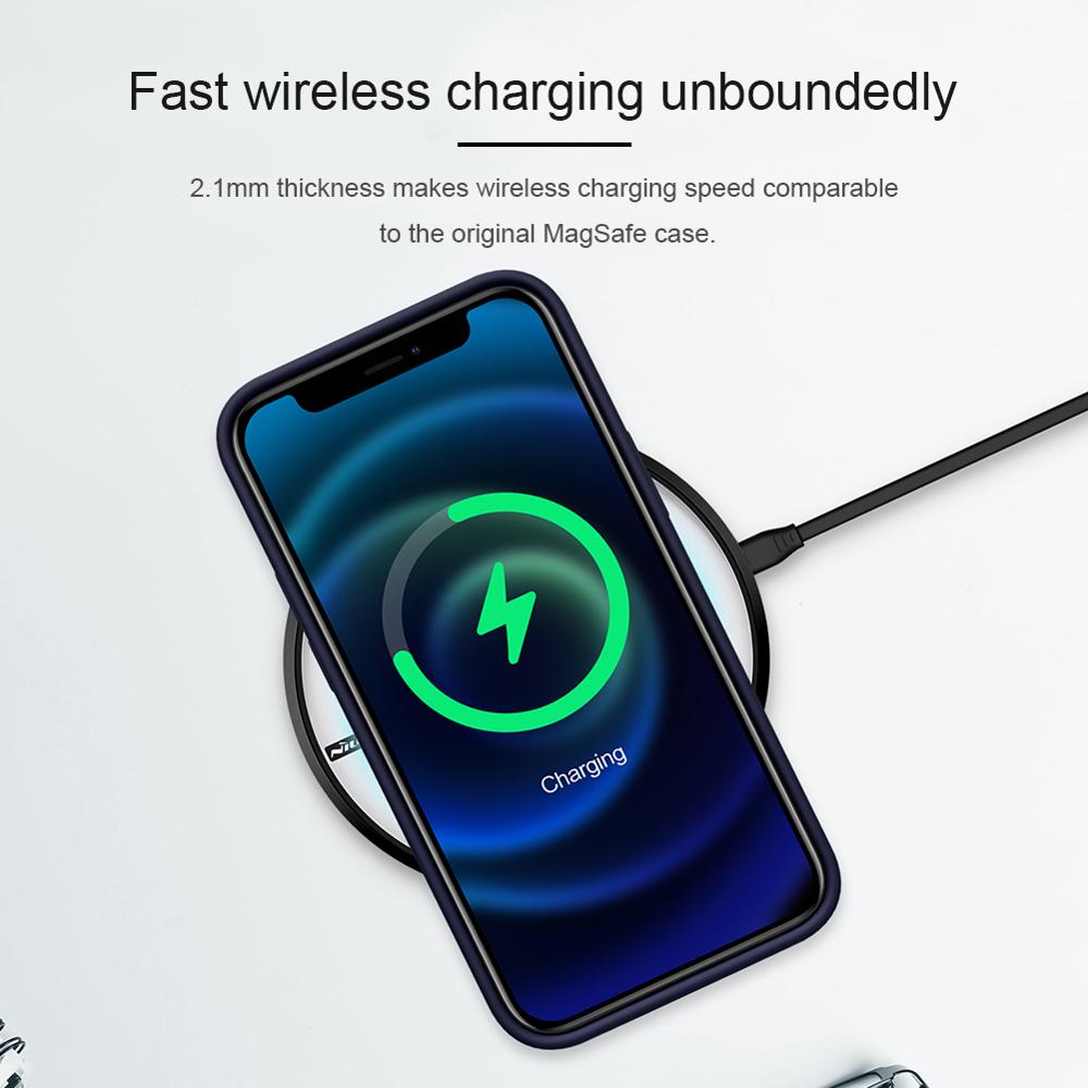 Oryginalne etui NILLKIN do iPhone 12/12 Pro Flex Pure Pro magnetyczne etui silikonowe do iPhone 12 Pro Max 12 Mini odporna na wstrząsy obudowa