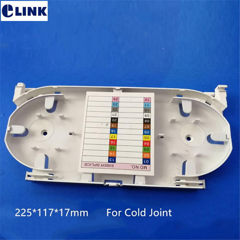 10pcs 24 cores fiber splice tray for cold joint ftth optical plastic fusioncassette splice tray factory sales ELINK