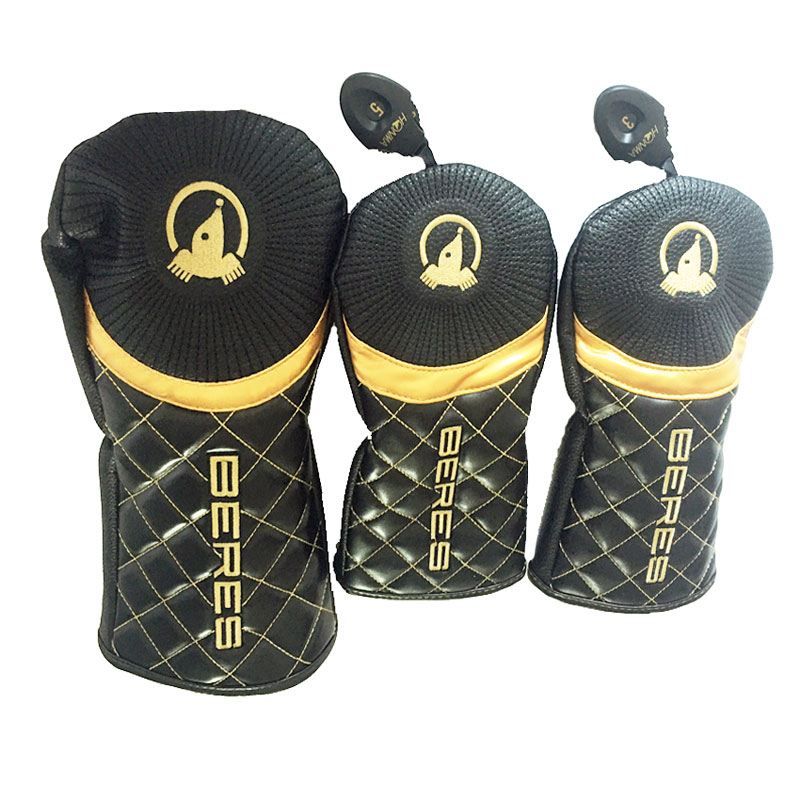 Nova honma golf cabeça de madeira capa alta qualidade clubes capa cor preta clube motorista headcover golfe frete grátis