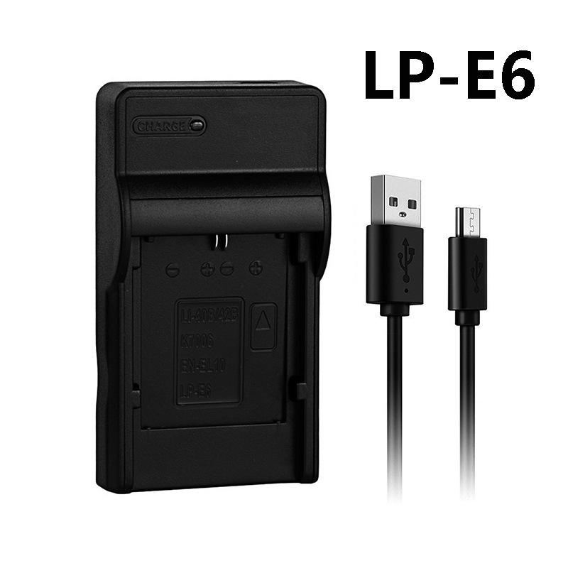 USB Charger for Canon EOS Camera LP-E5 LP-E6 LP-E6N LP-E8 LP-E10 LP-E12 LP-E17 Battery charger: LP-E6