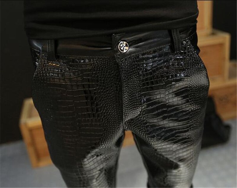 Pantalon simili cuir MORUANCLE pour hommes pantalon moto en daim coupe cintrée pantalon de jogging en cuir pour hommes taille 28-36
