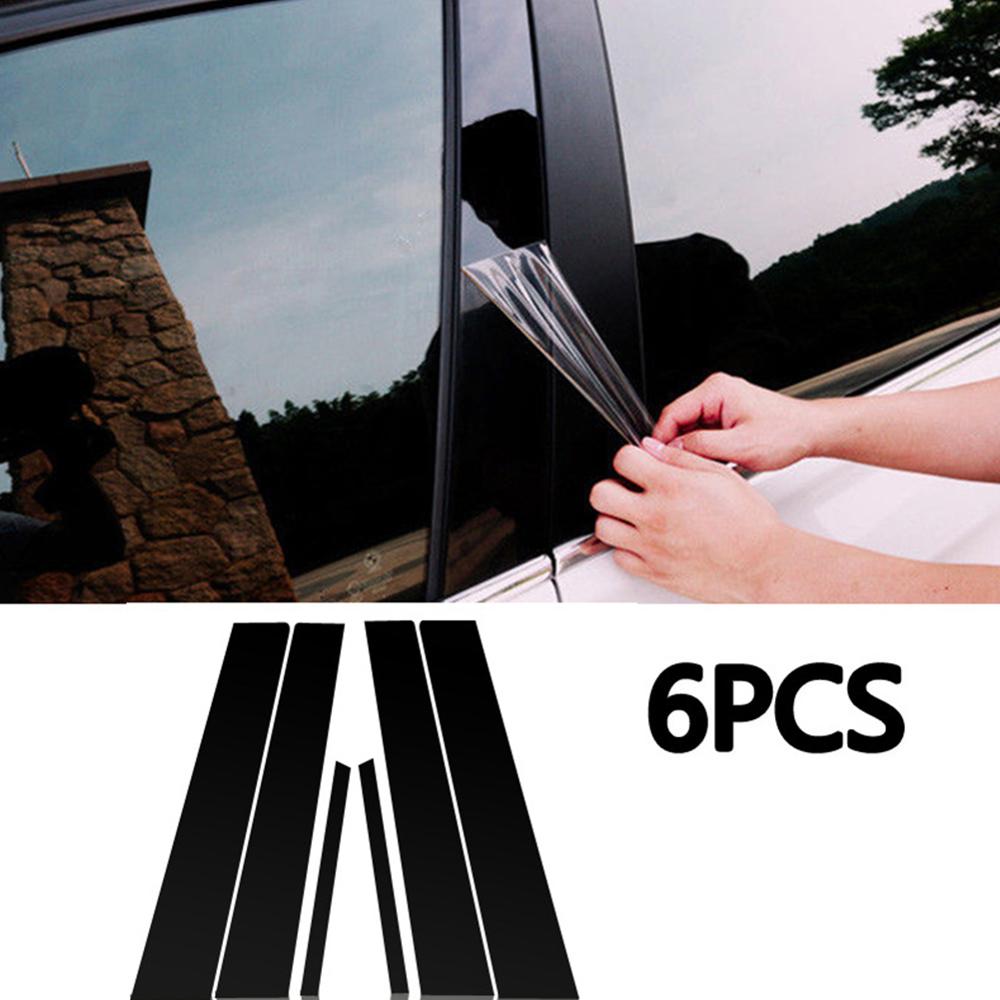 6 Pcs Center Bc Kolom Stickers Voor Honda Civic 2006-11 Spiegel Effect Window Pillar Berichten Cover Trim Voor honda Civic 2006-11