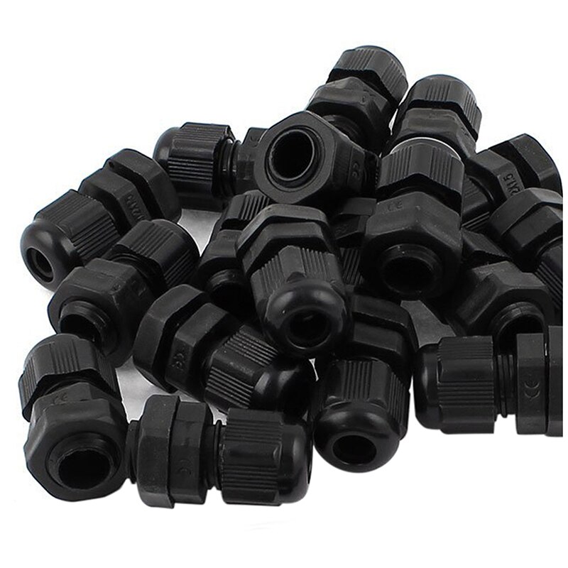 20 Pcs M12 Plastic 3-6.5Mm Dia Waterdichte Wartels Connector