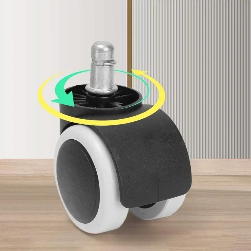 Ruedas giratorias de escritorio de repuesto, ruedas suaves y silenciosas para silla, ruedas para silla de oficina y juegos, ruedas de goma giratorias de alta resistencia
