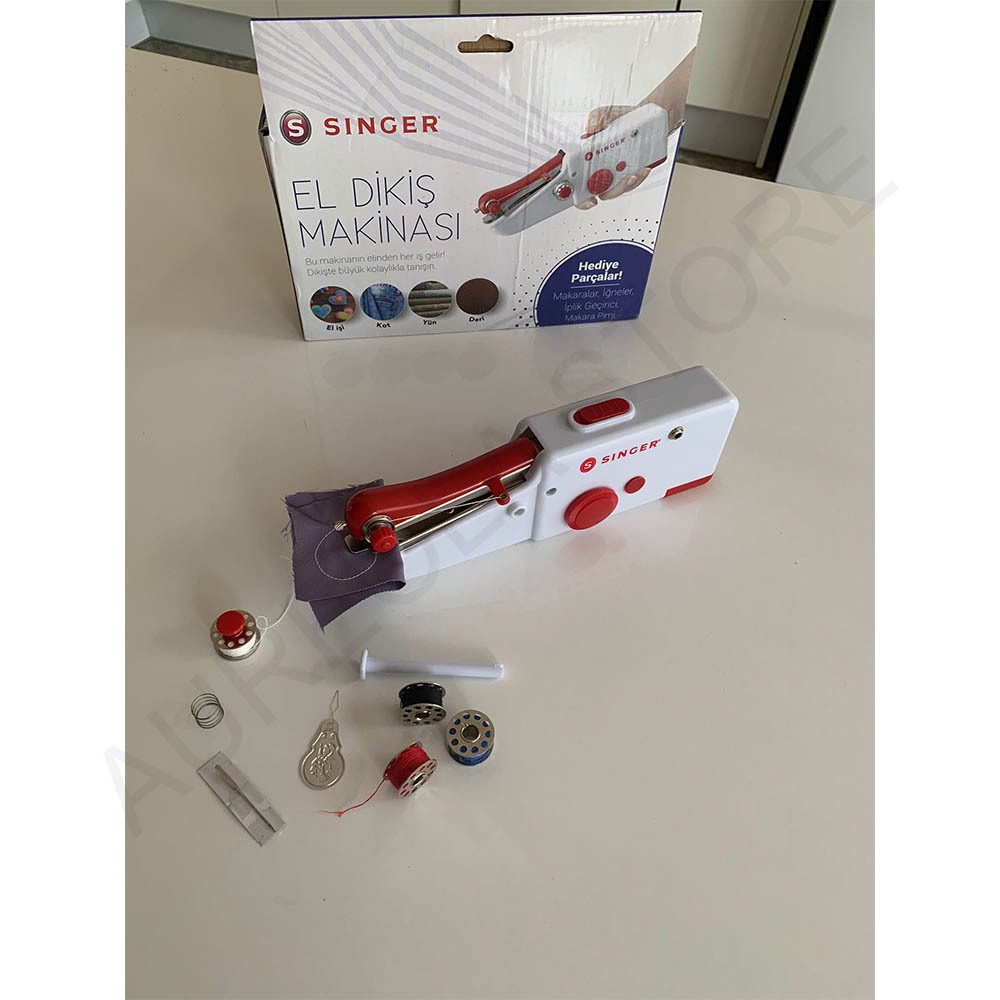 SINGER Small Hand Sewing Machine Mini Embroidery Portable Handheld Set DIY Cordless Handwork Tools Accessories