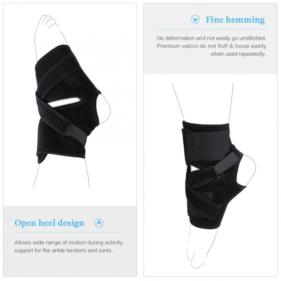 Adjustable 2 Pack Ankle Brace Ankle Sleeve Breathable Adjustable Compression Foot Ankle Support Brace Stabilizer Easy