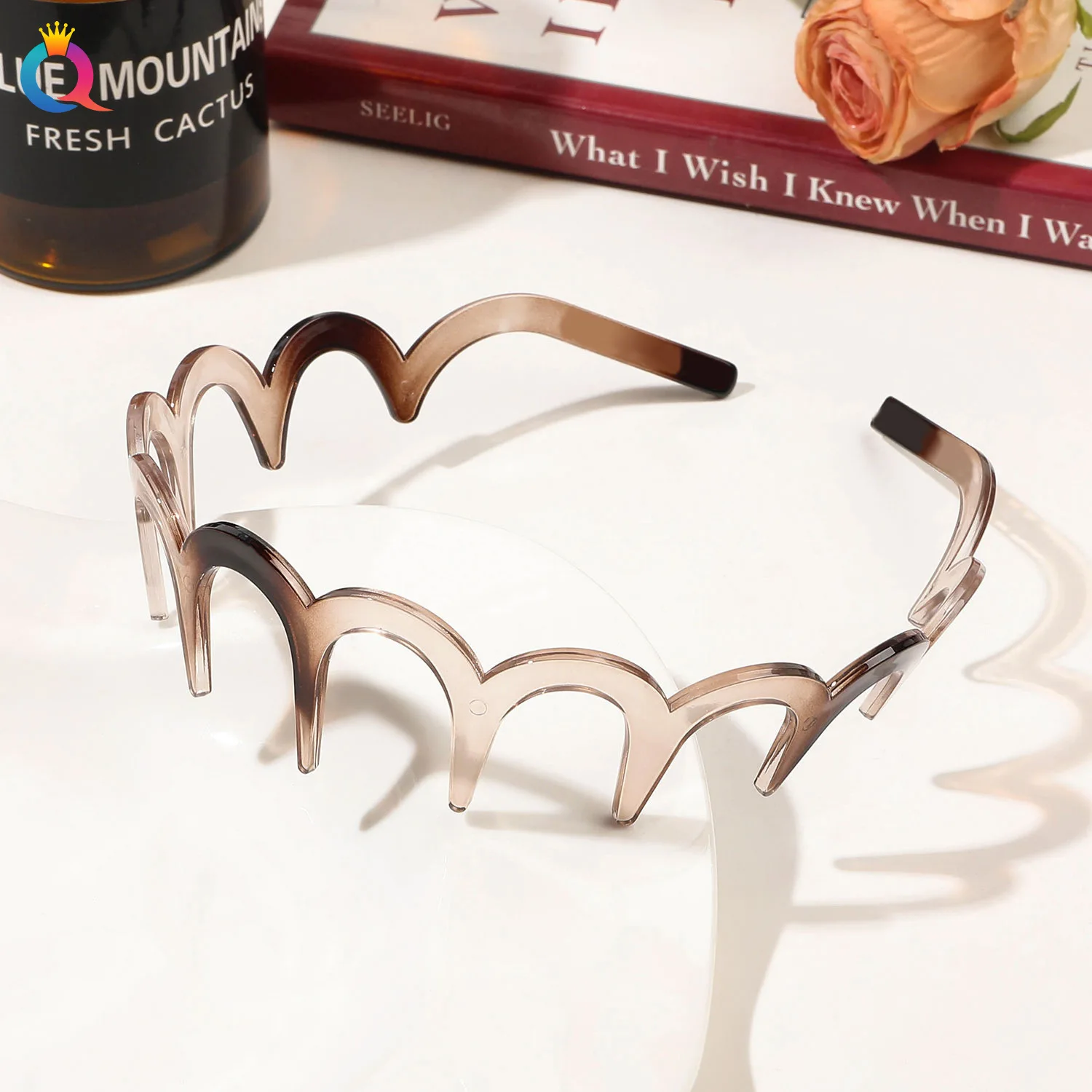 Diademas onduladas a la para mujer, bandas para el cabello antideslizantes dentadas de Color sólido, diademas deportivas para lavado de cara para niña, accesorios para el cabello: Lavanda