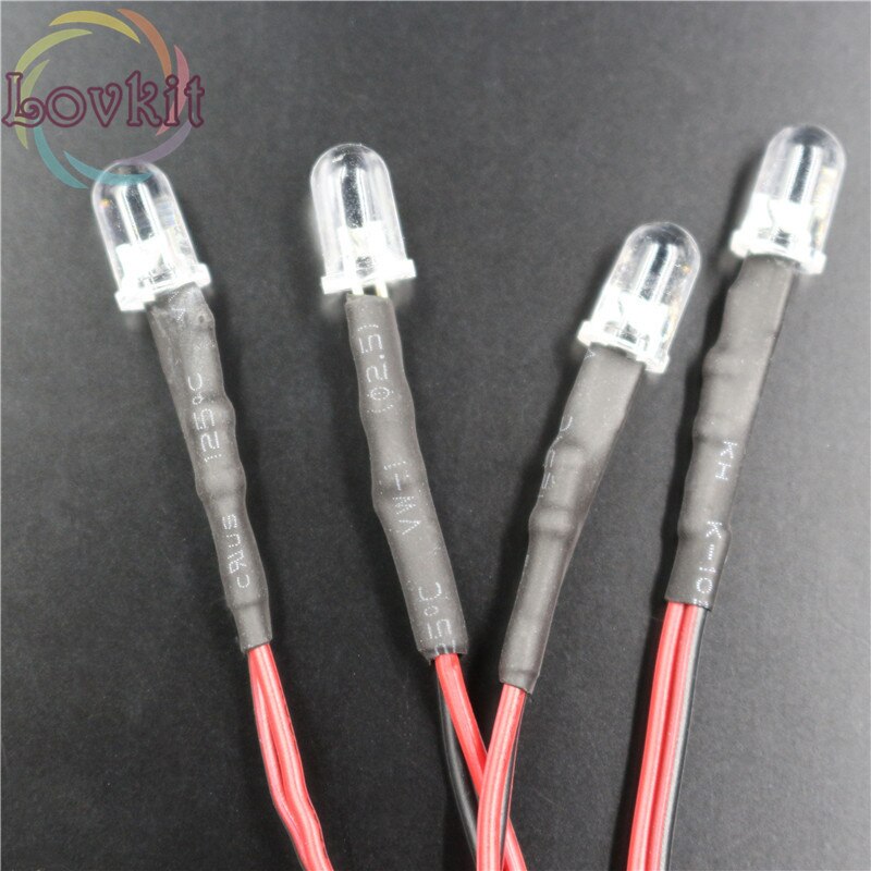 20X 5MM Round Top Pre-Wired LED 12v Resistor Yellow Bright Emitting Diode 12V DC 20CM Pre Wired Led Diodes Car Lamp DIY