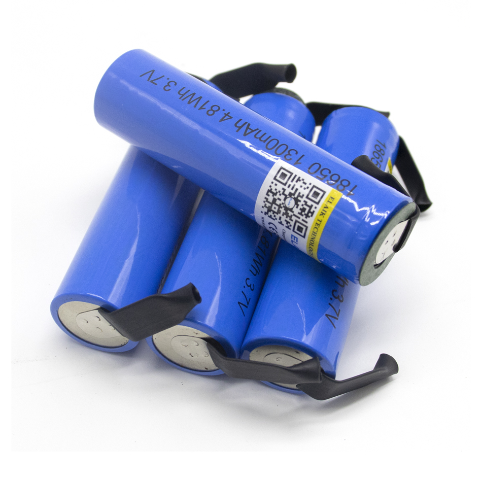 18650 1300mah lithium battery 3.7 V strong light flashlight rechargeable battery+DIY Nickel