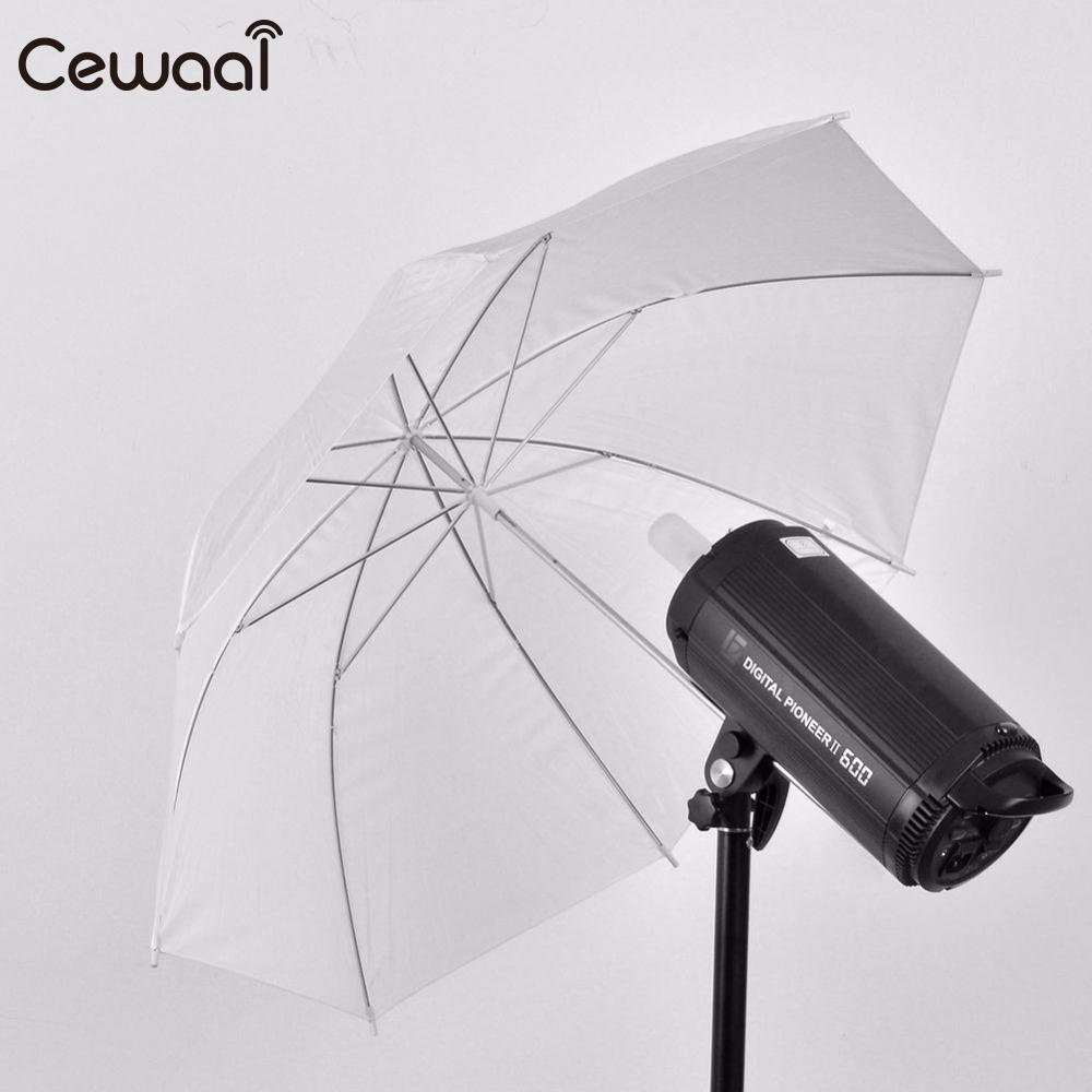 Cewaal kamera 33 " 83cm tommer gennemsigtig hvid fotografering lys fotostudie video flash blød paraply mærke