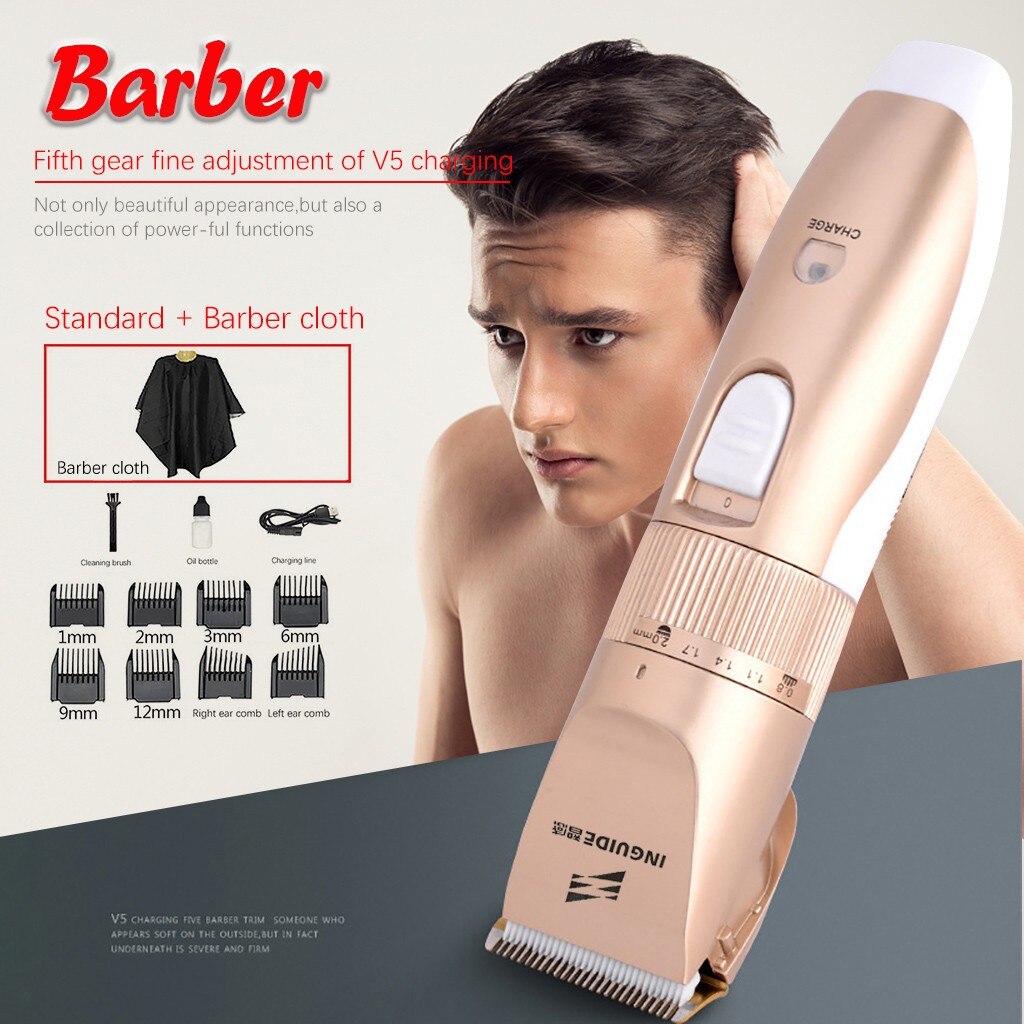 Professionele Elektrische Tondeuse Thuis Volwassen Kids Haircut Aangedreven Modellering 2 Ml Draagbare Oplaadbare Haar Snijmachine