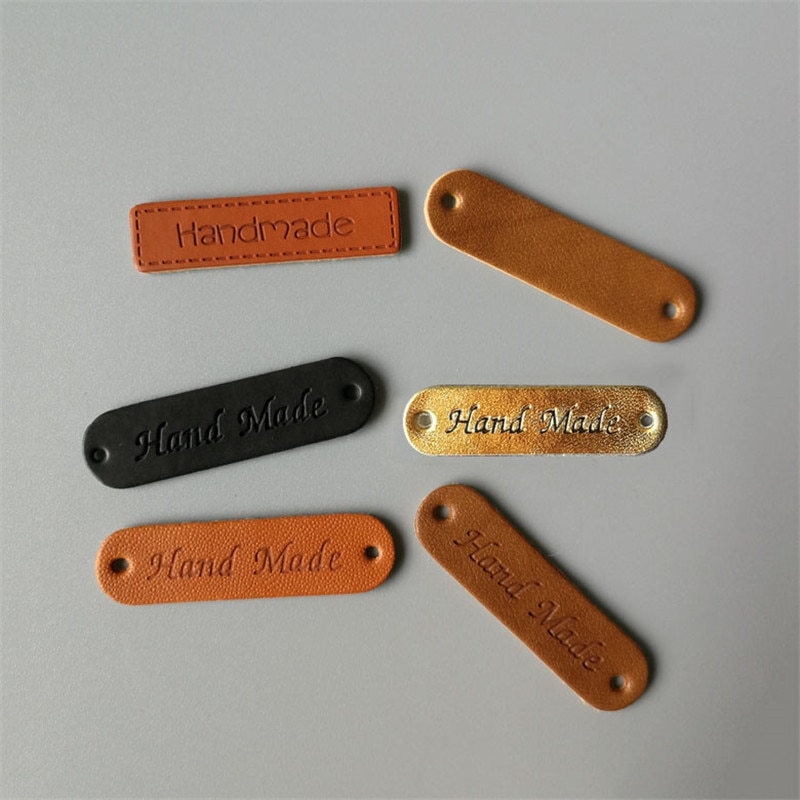 100 stuks/set 6 handgemaakte patchworklabels pu-labels diy naailabel stoffen kledinglabels voor naaiaccessoires