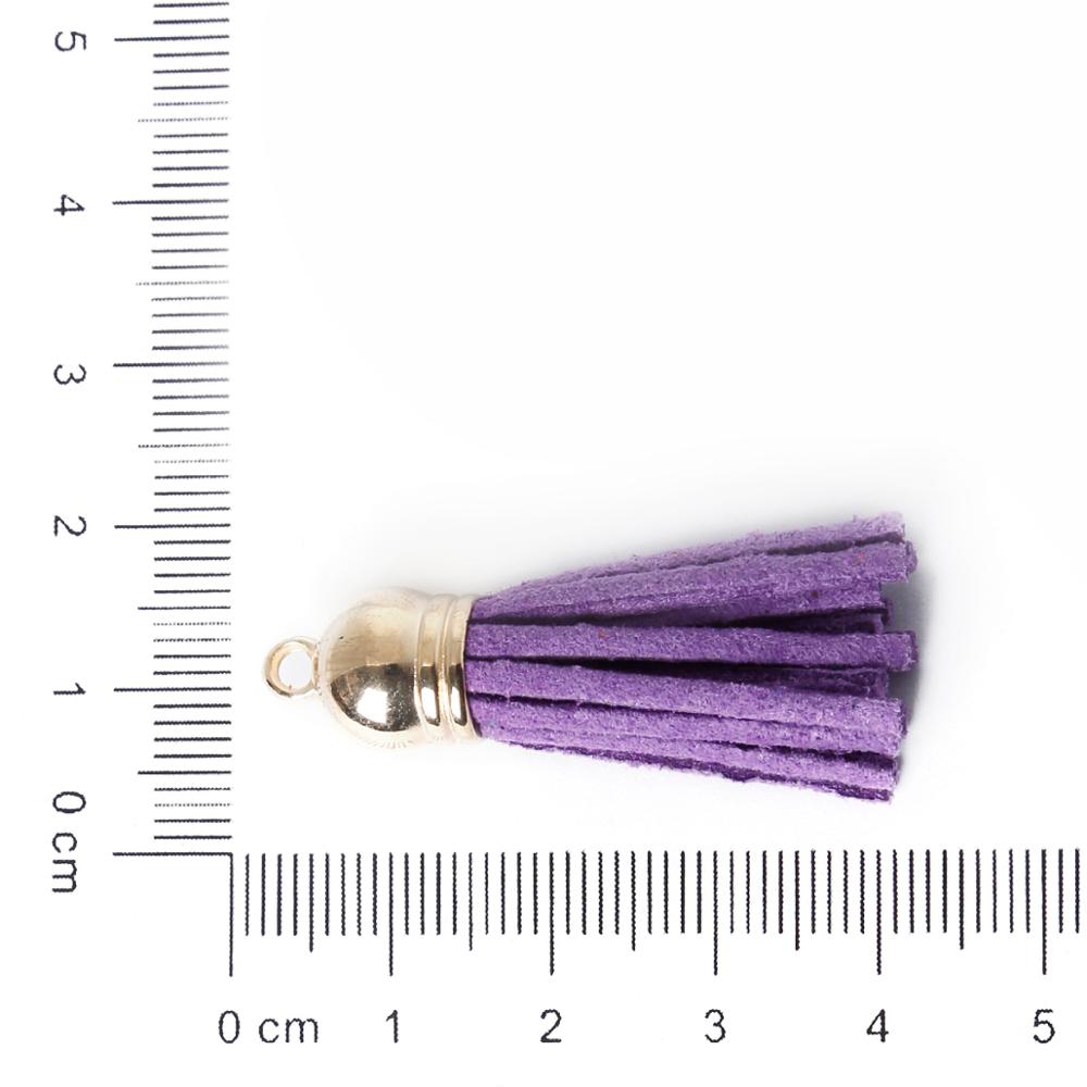 10 stuks vintage leren kwastjes, franje, spikes voor zelfgemaakte sleutelhangers, telefoon kwastjes, handgemaakte oorbellen, sieradenaccessoires: Paars