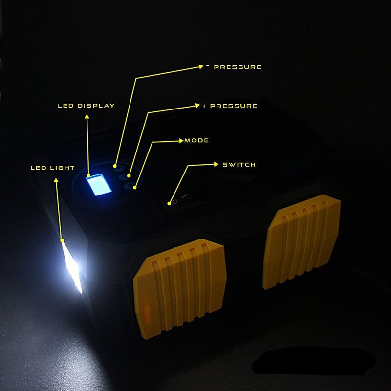 Digital Tire Inflator DC 12 Volt Car Portable Air Compressor Pump 150 PSI Car Air Compressor for Car Motorcycles Bicycles