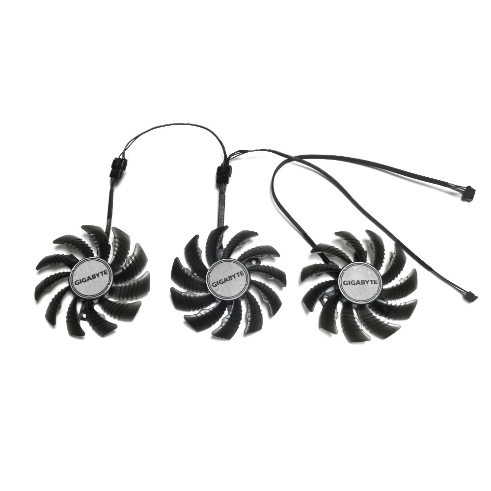 PLD08010S12HH 78MM 4PIN Graphics card cooling fan，For Gigabyte RTX 3050、3060、3060TI GAMING OC: WHITE