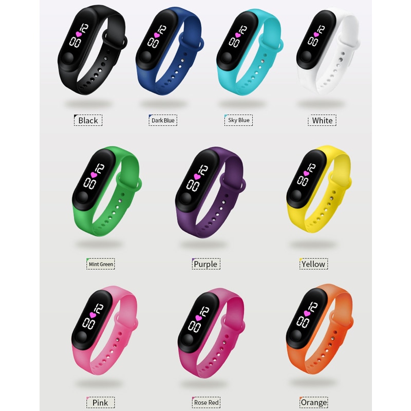 Reloj sencillo deportivo para hombre y mujer, reloj LED rectangular, reloj Digital electrónico resistente al agua para hombre y mujer, reloj Digital para parejas