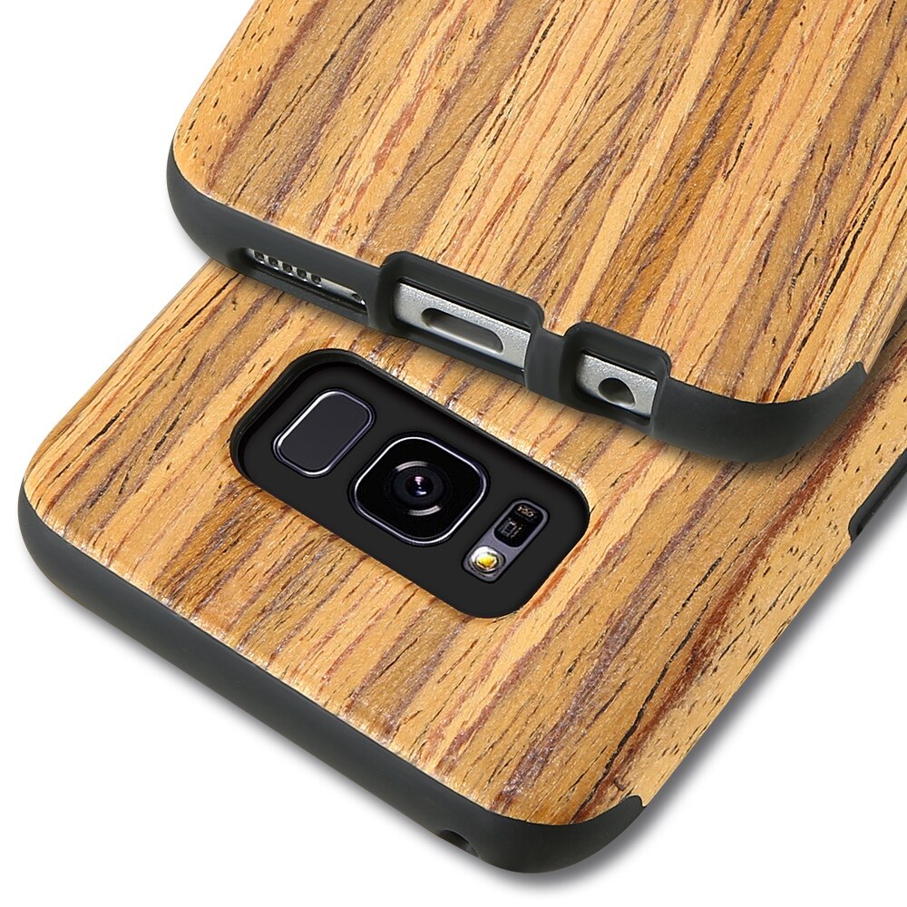 Funda KISSCASE textura de madera Natural para Samsung Galaxy S10 Plus S10E S8 fundas blandas de grano de madera para Samsung S8 Plus