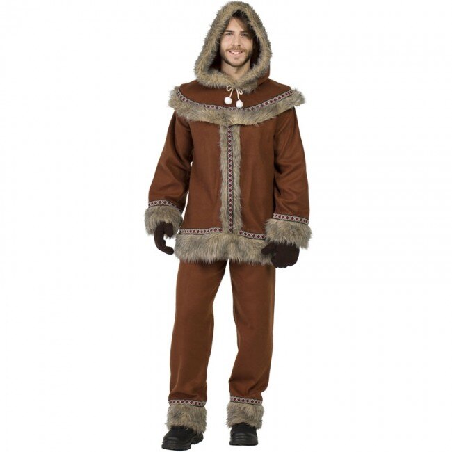 Kostuum Eskimo Yupik Voor Man M/L