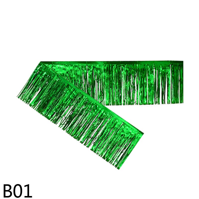 2Meter Glitter Folie Klatergoud Garland Gordijn Party Tafel Rok Regen Zijde Fringe Pull Bloem Bruiloft Verjaardag Festival Decoratie: B01