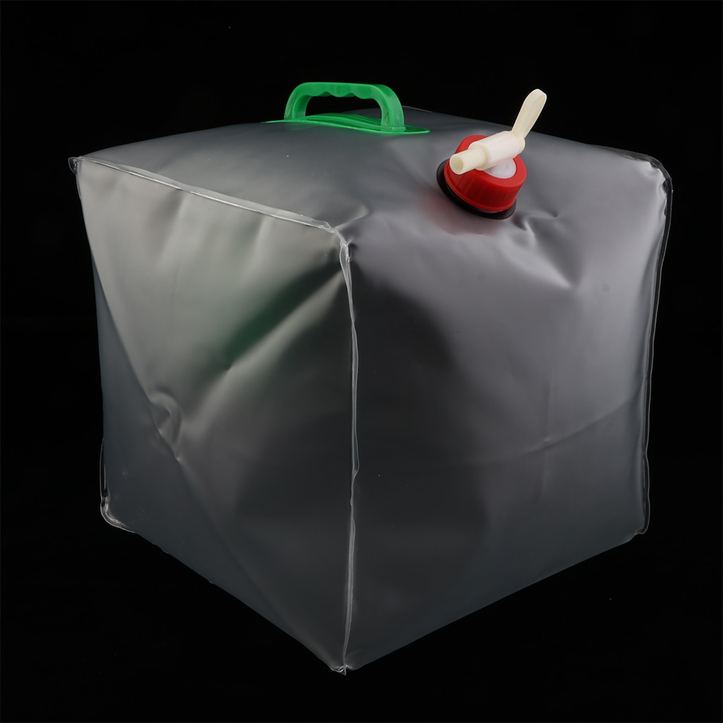 Wateropslagcontainers opvouwbaar bpa-vrij, opvouwbaar kamperen backpacken waterdraagfles tas kan  - 20 l