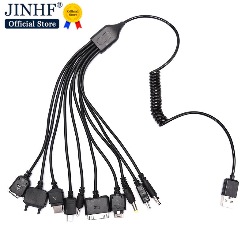 Multi-pin kabel oplader usb adapter kabel data ledning 10 in 1 multifunktion usb data overførsel kabel universal
