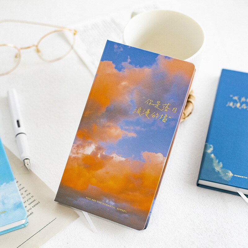 Fly To The Sky Hardcover Daily Weekly Planner Book Portable 2022 Undated Agenda Scheduler Notebook