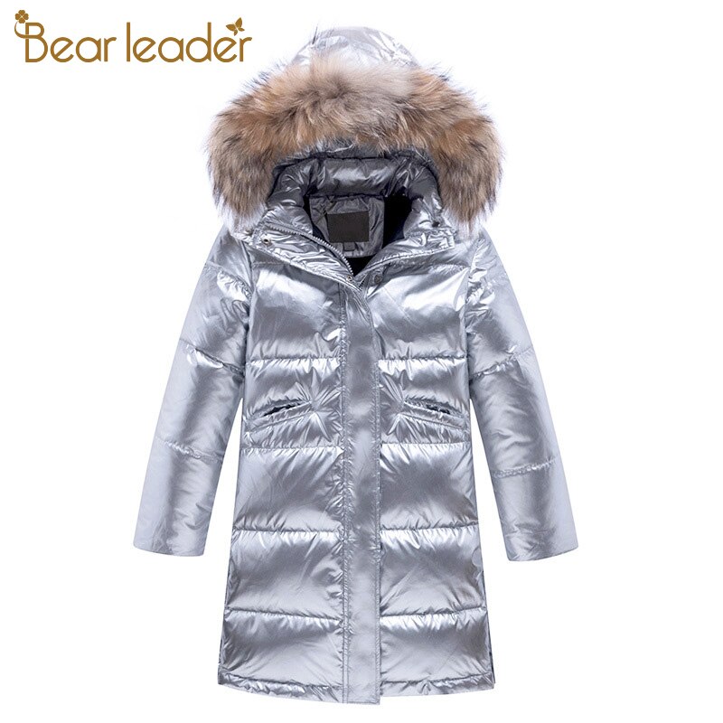 Bear Leader Kinderen Winter Down Parka Mode Dikke Lange Jassen Tiener Gilrs Effen Bovenkleding 5-13 Jaar Jongens leuke Kleding