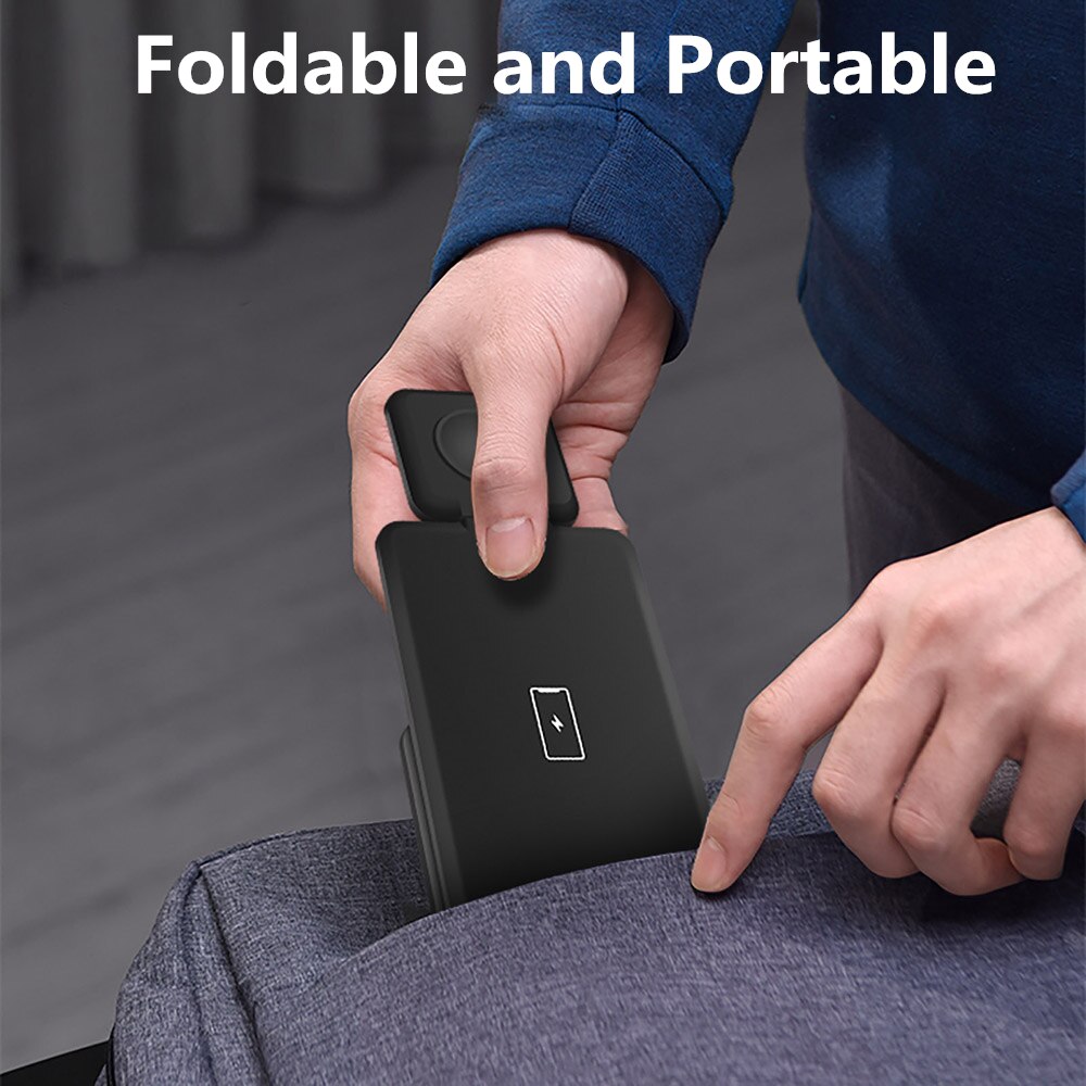 FDGAO-cargador inalámbrico Qi de 15W, estación de carga rápida para Apple Watch 7, 6, 5, 4, iPhone 13, 12, 11, XS, XR, X, 8, Airpods Pro